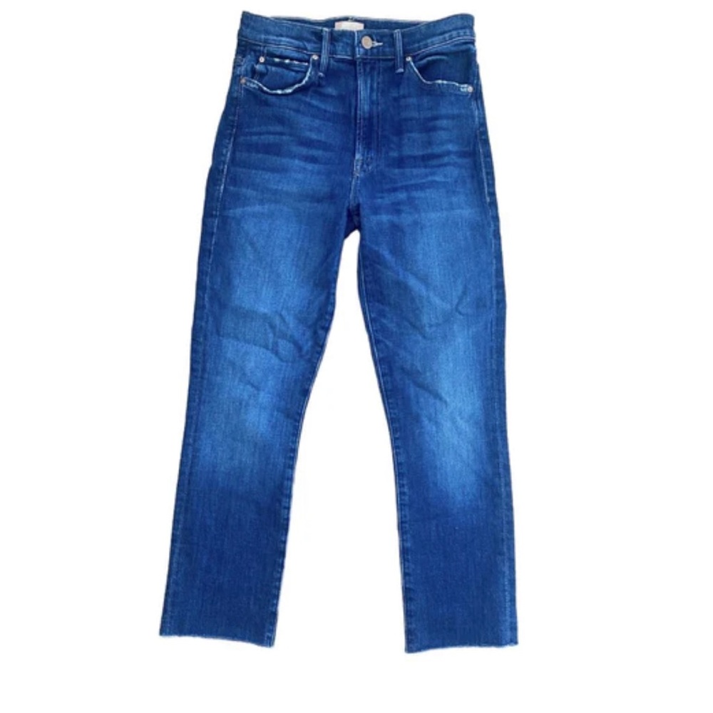 Mother The Swooner Rascal High-Rise Straight-Leg Raw Hem Jeans, Size 25 (0) - Picture 4 of 4